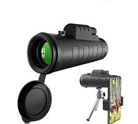 Monoculars Telescope High Power 40X60 High Power Monocular with Smartphone Holder & Tripod - [Upgrade] Waterproof Monocular with and Clea Focus for Bird Watching Camping Hiking for Adult Bin