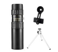 Monoculars Telescope High Power Metal Monocular Telescope 10-30x25 Monocular Binoculars Supports Smartphone with Light for Adult Bird Watching Outdoor Travel Binoculars