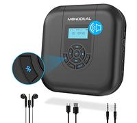 Monodeal Portable CD Player, Portable Bluetooth, Rechargeable with Speaker and FM Transmitter, Discman CD Player for Car, Anti-Skip, Small with Headphones