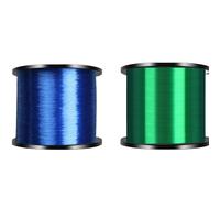 Monofilament Fishing Line, Fishing Line 1000M Monofilament Nylon Invisible Main 2 Pcs Multicolor Multiple Sizes(Blue Green,0.400mm-6.0)