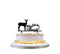 Monogram Cake Topper- After All This Time Always Cake Topper, Wedding Cake Topper with Deer Silhouette, Perfect for Wedding Party Collection