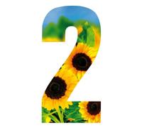 MONOGRAM Classic Signs Wheelie Bin Number Sunflower 2