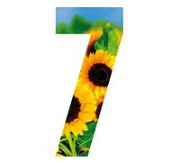 MONOGRAM Classic Signs Wheelie Bin Number Sunflower 7