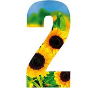 MONOGRAM Classic Signs x3 Wheelie Bin Number Sunflower 2
