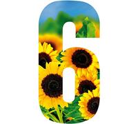 MONOGRAM Classic Signs x3 Wheelie Bin Number Sunflower 6