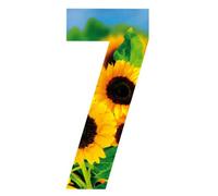 MONOGRAM Classic Signs x3 Wheelie Bin Number Sunflower 7