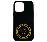 Monogram D Initial Mandala Inspired Pretty Circle Design Case for iPhone 13 Pro Max