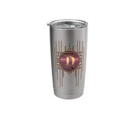Monogram H Alphabet Letter Retro Art Nouveau Initial Vintage Stainless Steel Insulated Tumbler