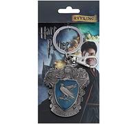 Monogram Harry Potter Ravenclaw School Crest Pewter Keychain, Silver