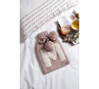 Monogram Hot Water Bottle Cover Knitting Kit - Cheeky Chunky Wool Couture Dusty Pink One Size