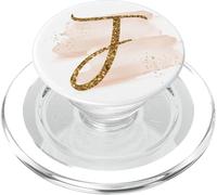 Monogram Initial Letter J Personalized Script on White Gift PopSockets PopGrip for MagSafe
