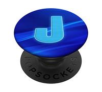 Monogram Initial Letter J Pop Socket Blue Popsocket Letter J PopSockets Swappable PopGrip