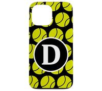 monogram initial name letter D tennis sport ball pattern art Case for iPhone 13 Pro Max