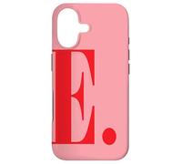 Monogram Initials Letter E Emily Elizabeth Emma Ella Pink Case for iPhone 17