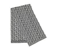 Monogram Jacquard Unisex White Fantasy - female - Gaëlle Paris - Scarves - Black - ONE SIZE - Accessories ONE SIZE