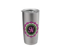 Monogram Letter H Initial Mandala Inspired for Women Men Stainless Steel Insulated Tumbler