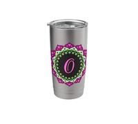 Monogram Letter O Initial Mandala Inspired for Women Men Stainless Steel Insulated Tumbler