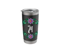 Monogram M - Dia de Los Muertos Inspired Stainless Steel Insulated Tumbler