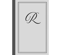 Monogram notebook with letter "R": Personalized Touch - Stylish notebook featuring the bold initial ”R”.: Versatile Use - Ideal for journaling, note-taking, creative writing, daily lists or Diary.