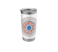Monogram O Initial Aztec Design Inspired Stainless Steel Insulated Tumbler