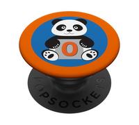 Monogram O with Illustrated Panda - Cute PopSockets Adhesive PopGrip