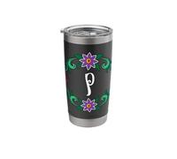 Monogram P - Dia de Los Muertos Inspired Stainless Steel Insulated Tumbler