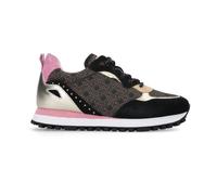 Monogram Print Leather Trainers Black/Brown - female - Liu Jo - Sneakers - Multicolor - 6 UK - Shoes 6 UK