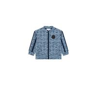 Monogram RC Print Zip-Up Sweatshirt - male - Roberto Cavalli - Kids Sweatshirts - Blue - 4 Y - Kids 4 Y