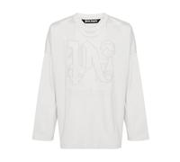 Monogram Statement Tee Grey - male - Palm Angels - Long Sleeve T-Shirts - White - M - Tops M