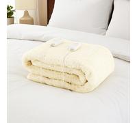 Monogram Super King Size Dual Control Fleece Electric Blanket
