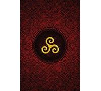 Monogram Triskele (Neopaganism) Notebook: Blank Journal Diary Log (Monogram Crimson 150 Lined)