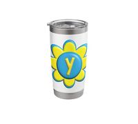 Monogram Y - Colorful Flower Design Stainless Steel Insulated Tumbler
