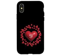 Monogram Y - Heart Wreath Shape Design v2 Case for iPhone X/XS