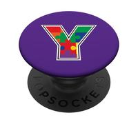 Monogram Y in Multi Color Puzzle Pieces V2 PopSockets Adhesive PopGrip