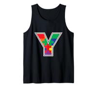 Monogram Y in Multi Color Puzzle Pieces V2 Tank Top
