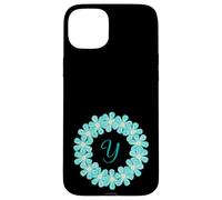 Monogram Y Initial Lei Inspired Pretty Circle Design Case for iPhone 15 Plus