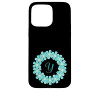 Monogram Y Initial Lei Inspired Pretty Circle Design Case for iPhone 15 Pro Max