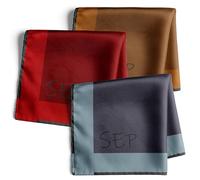 Monogrammed Men's Handkerchiefs - Personalized with Embroidered Initials - Letters and Font of your Choice - 100% cotton - 45 cm - 3 assorted pieces