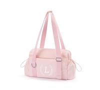 Monogrammed Mini Gym Bag for Girls, Personalized Duffle Bag, Small Sport Tote for Dance, Workout & Travel Gifts, Pink, L
