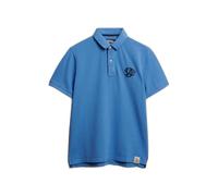 Superdry Pique Monogram Short Sleeve Polo Blue XL Men