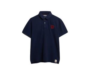 Monogrammed polo shirt Superdry Bleu XL