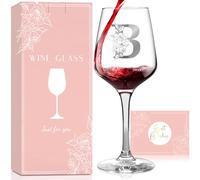 Monogrammed Wine Glass Gifts for Women, Personalized A-Z Wine Glass Customized Gift for Women, Unique Birthday Mothers Day Gifts for Mom, Her, Wife, Friends