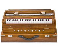 Monoj K Sardar MKS, Harmonium, In USA, Concert Quality, Folding, Special Double Reed, Natural Color, 9 Stop, 3 1/2 Octaves, Padded Bag, Book, Musical Instrument Indian (PDI-167)