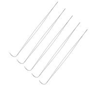 MONOJLY 5PCS Big Eye Curved Beading Needles Stainless Steel Sewing Needles DIY Making
