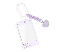 MONOJLY Creative Acrylic Ferrule Transparent Card Holder Kpop Photocard Holder Keychain Idol Photos Sleeve Postcards Card Holder