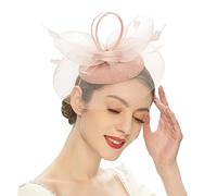 MONOJLY Elegant Fascinator Hat Pillbox Hat for Women Cocktail Tea Party Headwear Exquisite French Fascinator for Wedding