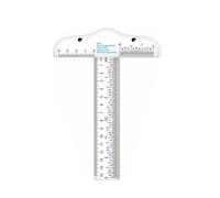 MONOJLY Reference Ruler 6" Clear Acrylic T-Square Ruler For Easy Reference Crafting T-Square Ruler Handtool In Both Inch And Metric Measurements
