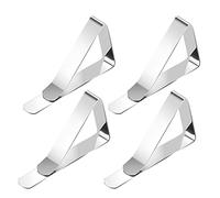 MONOJLY Tablecloth Clips 4/8pcs Fixation Table Runner Metal Fix Clamp Holder Rack for Outdoor Tables Weddings Graduation Party