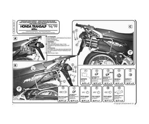 MONOKEY SIDE TRUNK RACK HONDA XL 600V TRANSALP `94-99 - ALSO FOR MONOKEY RETRO-F