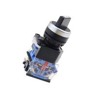 Monolever Joystick Switch Silver Contact 22mm 2/3 Positions Rotary Button Switch Selector Knob Switches LA38-11X2 20X3 Momentary Latching 1NC/1NO(Beige,Self-Reset)